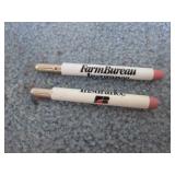 2 farm bureau ins. bullet pencils