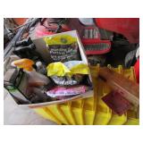 box of yard items
