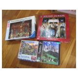 4 puzzles incl:michael jackson