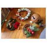 3 christmas wreathes & decoration