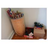 christmas lights,barrel & wrapping paper