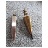2 plumb bobs incl:brass