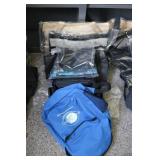 bags & blue backpack