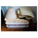 3 empty totes & items