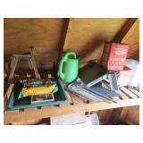 gas can,sprinkler can,fire log & misc items