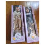 2 dolls w/boxes