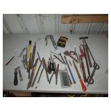 files,grease gun & tools