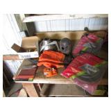 sandpaper,poly foam,gloves & items