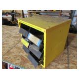 yellow organizer w/contents