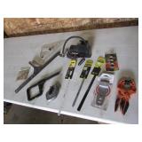 new saw blades,clamp,chalkline,compressor,items