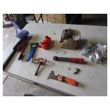 cabinet pulls,ready ratchet,hitch pin & items