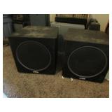 2 polk subwoofers
