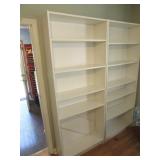 2 white cabinets