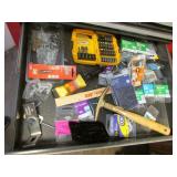 orange bucket,bits,hammer,tools,hardware & items