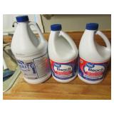 3 almost full jugs of bleach