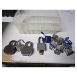 tote & padlocks(some have keys & some don