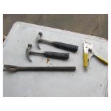 hammers,vise grip & prybar