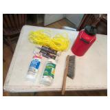 rope,plastic cloth,brush & item