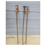 3- 4 ft clamps
