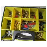 organizer w/brass & items