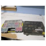 2 organizers w/hardware & electrical items