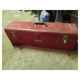 long red empty craftsman toolbox