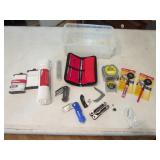 box cutters,tape measures & items