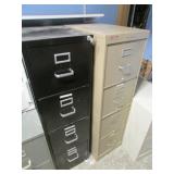 2- 4 drawer file cabinets