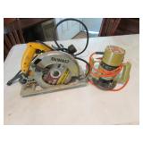dewalt 7 1/4" circuler saw & b&d router