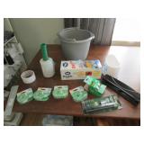 new tape,plastic wrap,bags,bucket & items