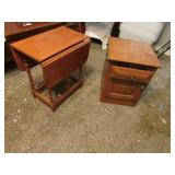 nightstand & drop leaf end table