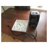 clock & heater
