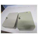 2 metal key boxes (has keys)