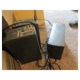 3 back ups & small tv