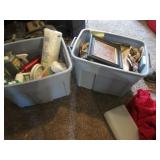 2 totes & contents inside