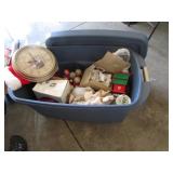 blue tote & christmas items