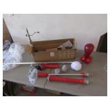 scrubber,bird waterer & item