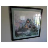 3 wall hangings incl:thomas kinkade puzzle picture