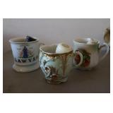 3 shaving mugs