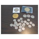 dimes,quarters & coins