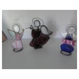 3 stained glass angels