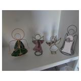 4 stained glass angels