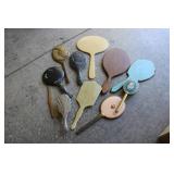 vanity mirrors & brushes