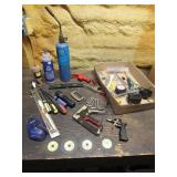 chalk,torch & misc tools & items