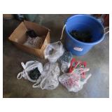 blue tub,christmas lights & items