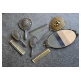 vanity mirrors,combs & brushes