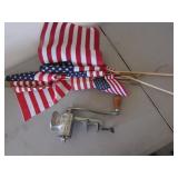 meat grinder & american flags