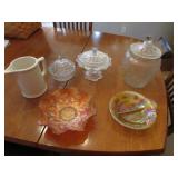 jar,compotes,pitcher & carnival glass
