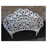 wrought iron bench