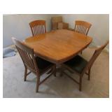 kitchen table w/4 chairs & built in leaf